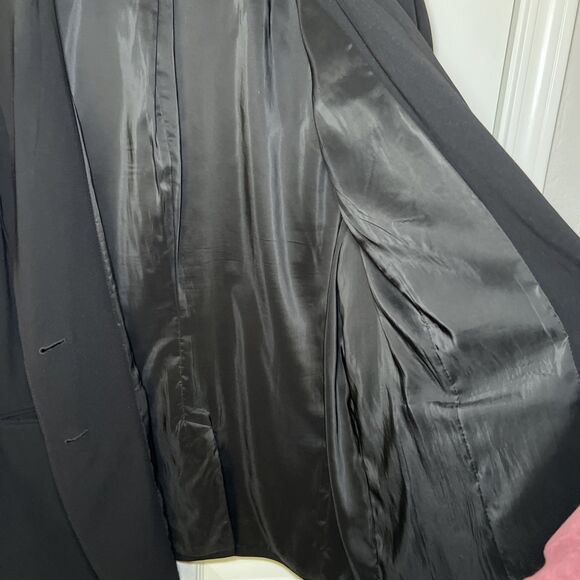 Talbots Woman Two Button Blazer Jacket 20W Black Capsule Minimalist - Picture 8 of 9